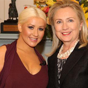 Christina Aguilera : Copinage et échange de politesses avec Hillary Clinton